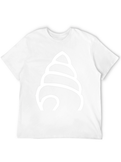 Abstract Seashell Graphic Tee - Modern Black T-Shirt