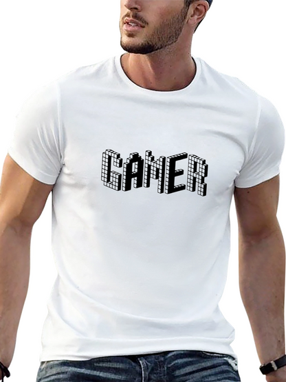 Pixel Gamer Graphic Tee - Black Short Sleeve