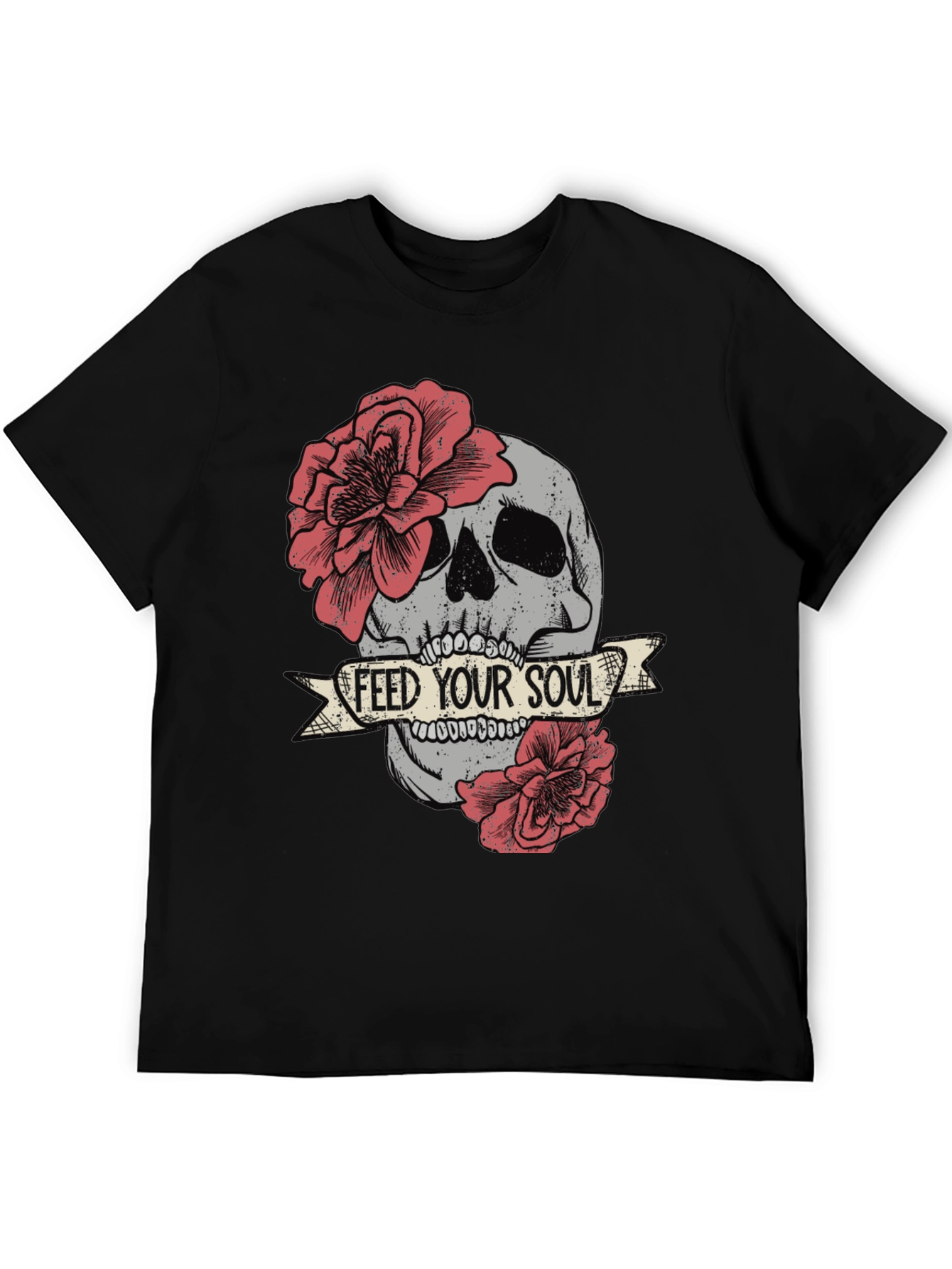 Skull & Roses Graphic Tee - Feed Your Soul