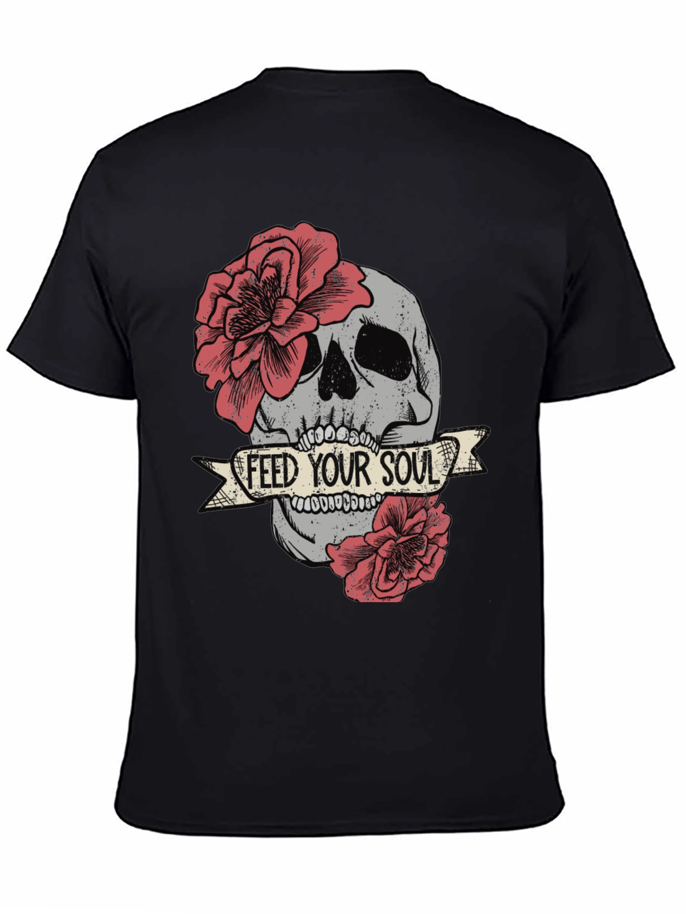 Skull & Roses Graphic Tee - Feed Your Soul