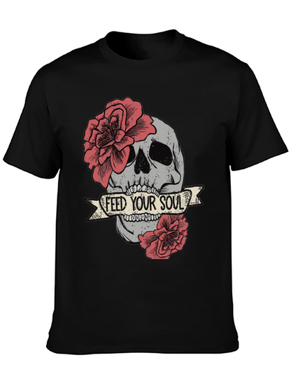 Skull & Roses Graphic Tee - Feed Your Soul