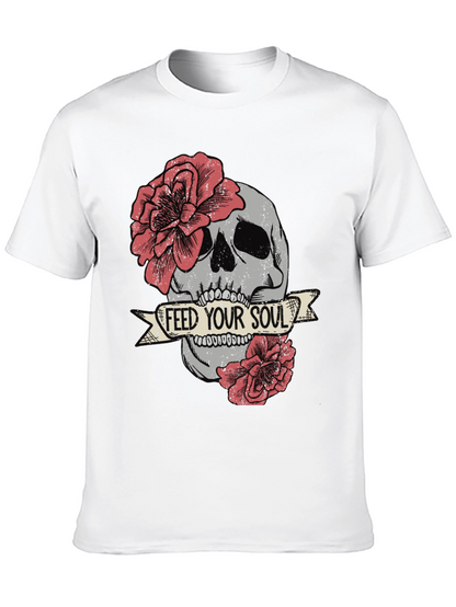 Skull & Roses Graphic Tee - Feed Your Soul