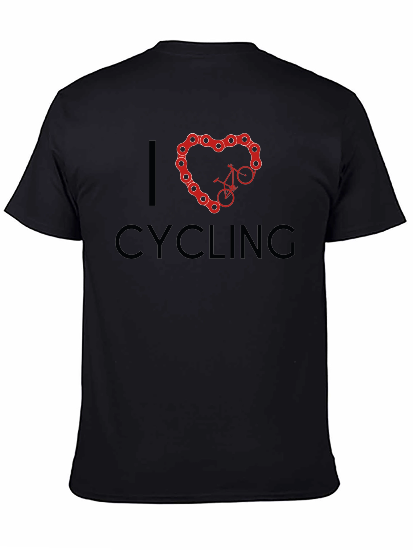 I Heart Cycling Black T-Shirt