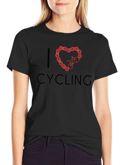 I Heart Cycling Black T-Shirt