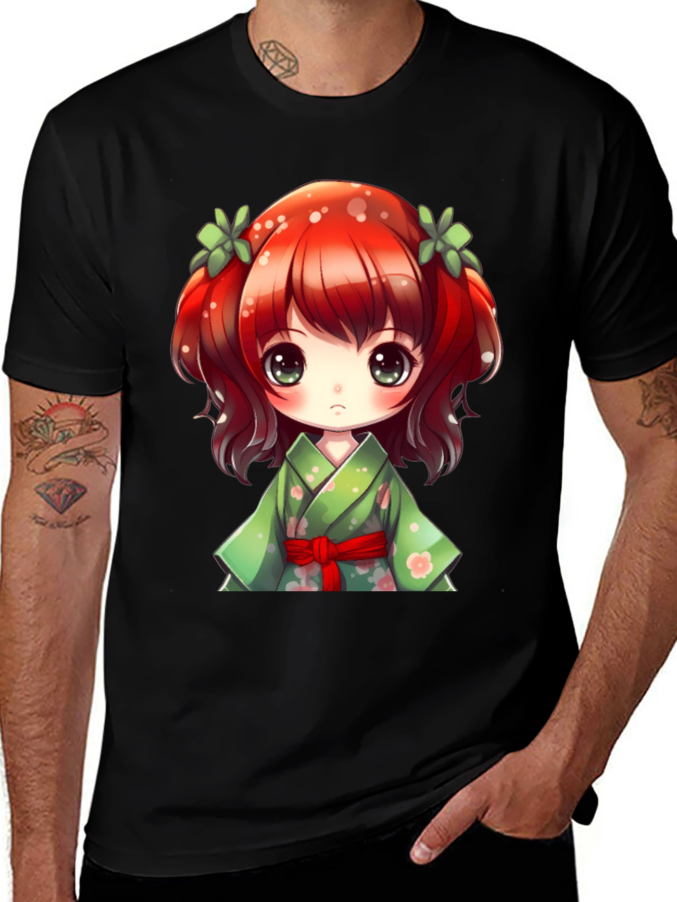 Anime Girl Graphic Tee - Kawaii Style
