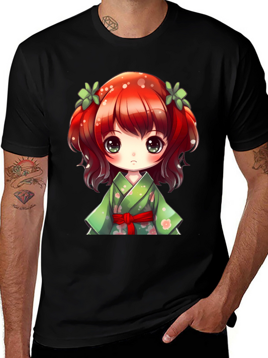 Anime Girl Graphic Tee - Kawaii Style