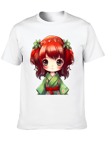 Anime Girl Graphic Tee - Kawaii Style