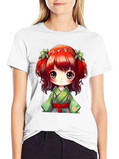 Anime Girl Graphic Tee - Kawaii Style