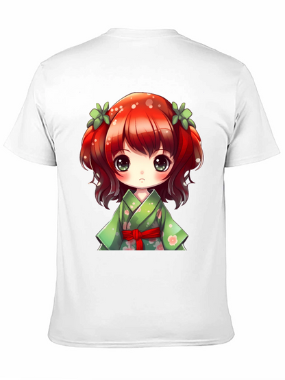 Anime Girl Graphic Tee - Kawaii Style