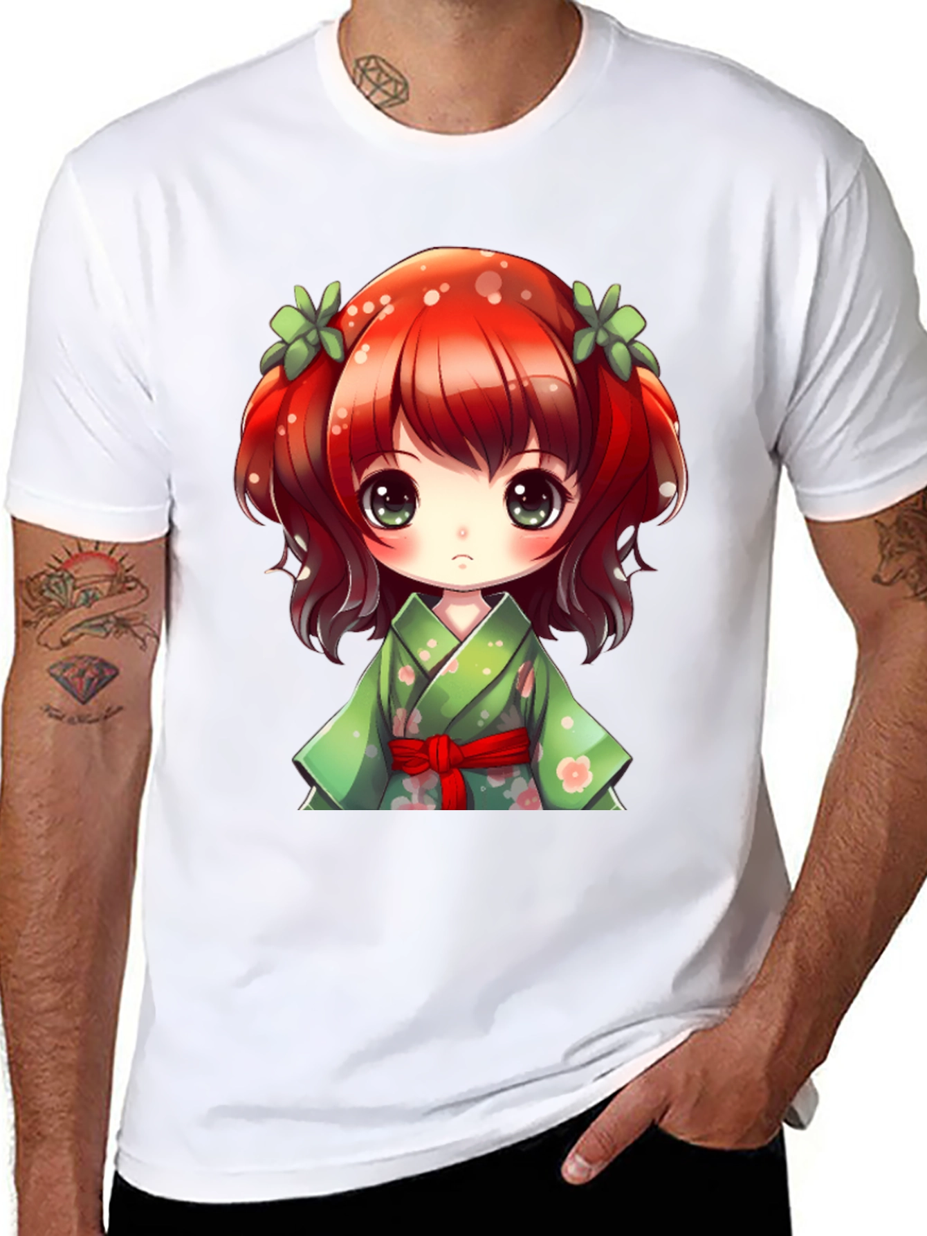 Anime Girl Graphic Tee - Kawaii Style