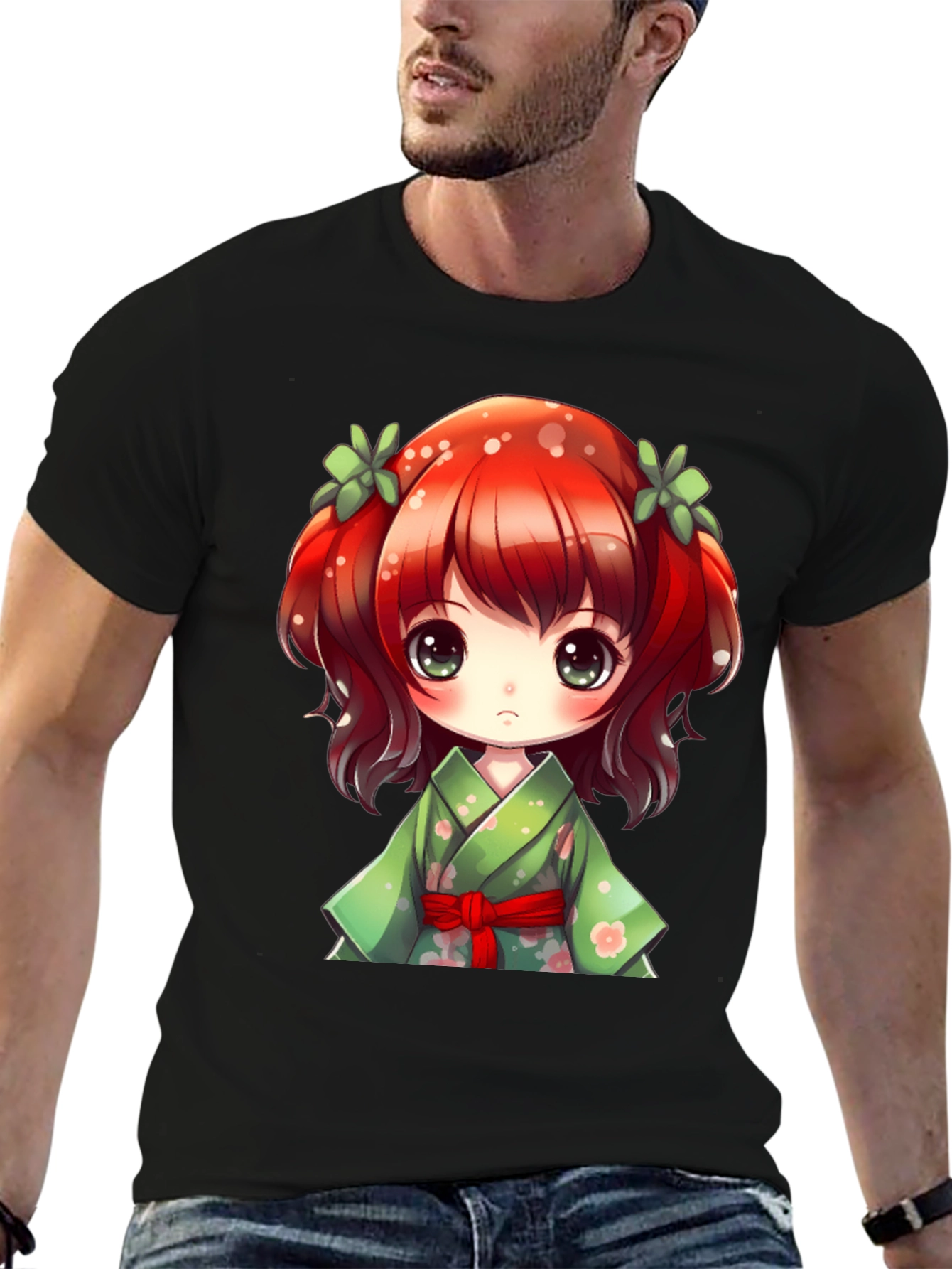 Anime Girl Graphic Tee - Kawaii Style