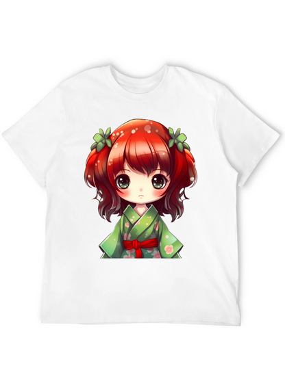 Anime Girl Graphic Tee - Kawaii Style