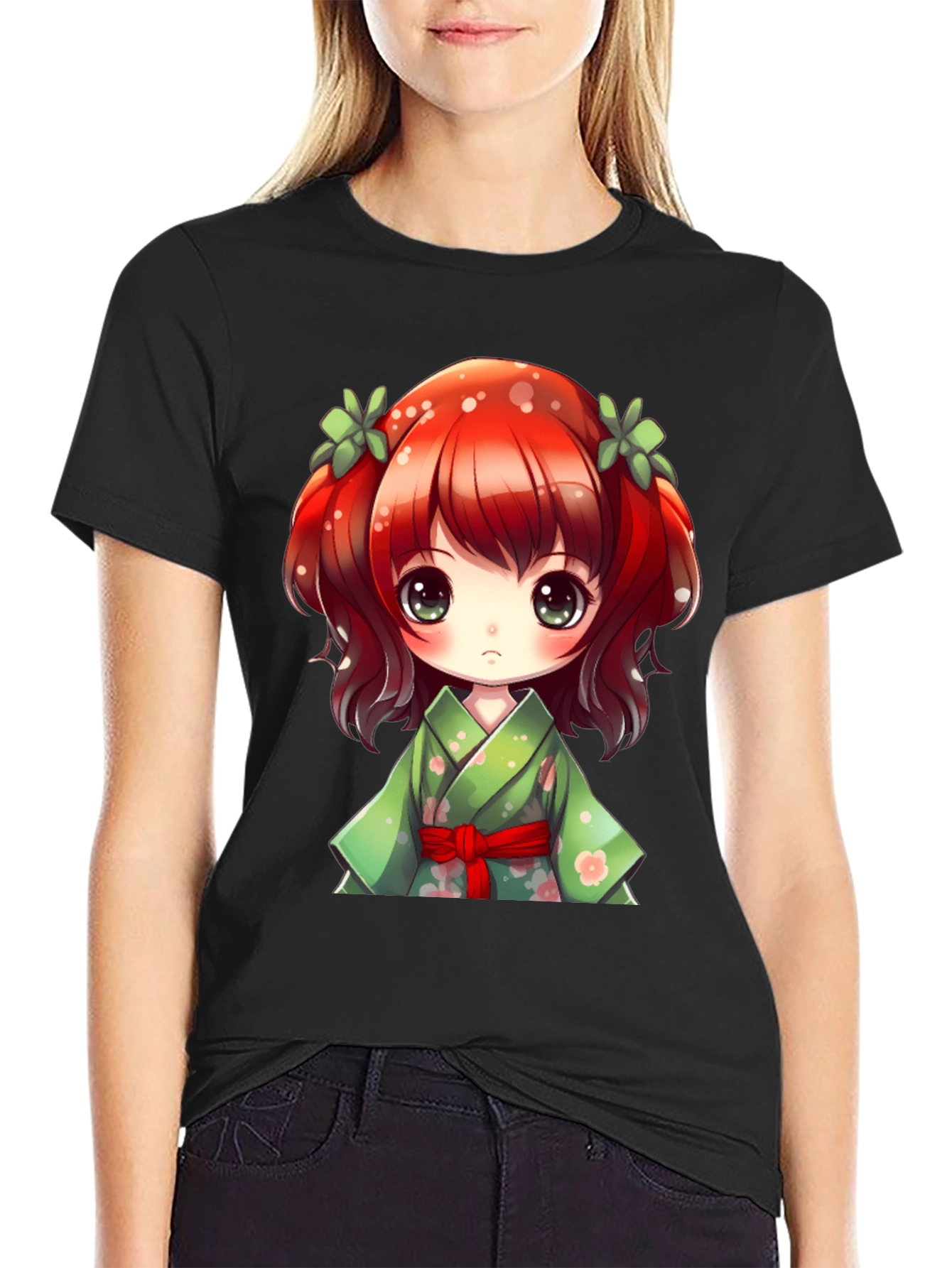 Anime Girl Graphic Tee - Kawaii Style