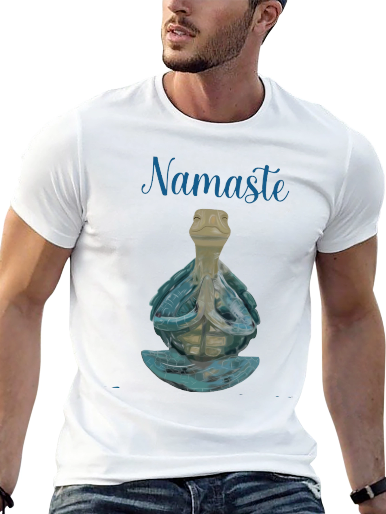 Namaste Turtle Graphic T-Shirt