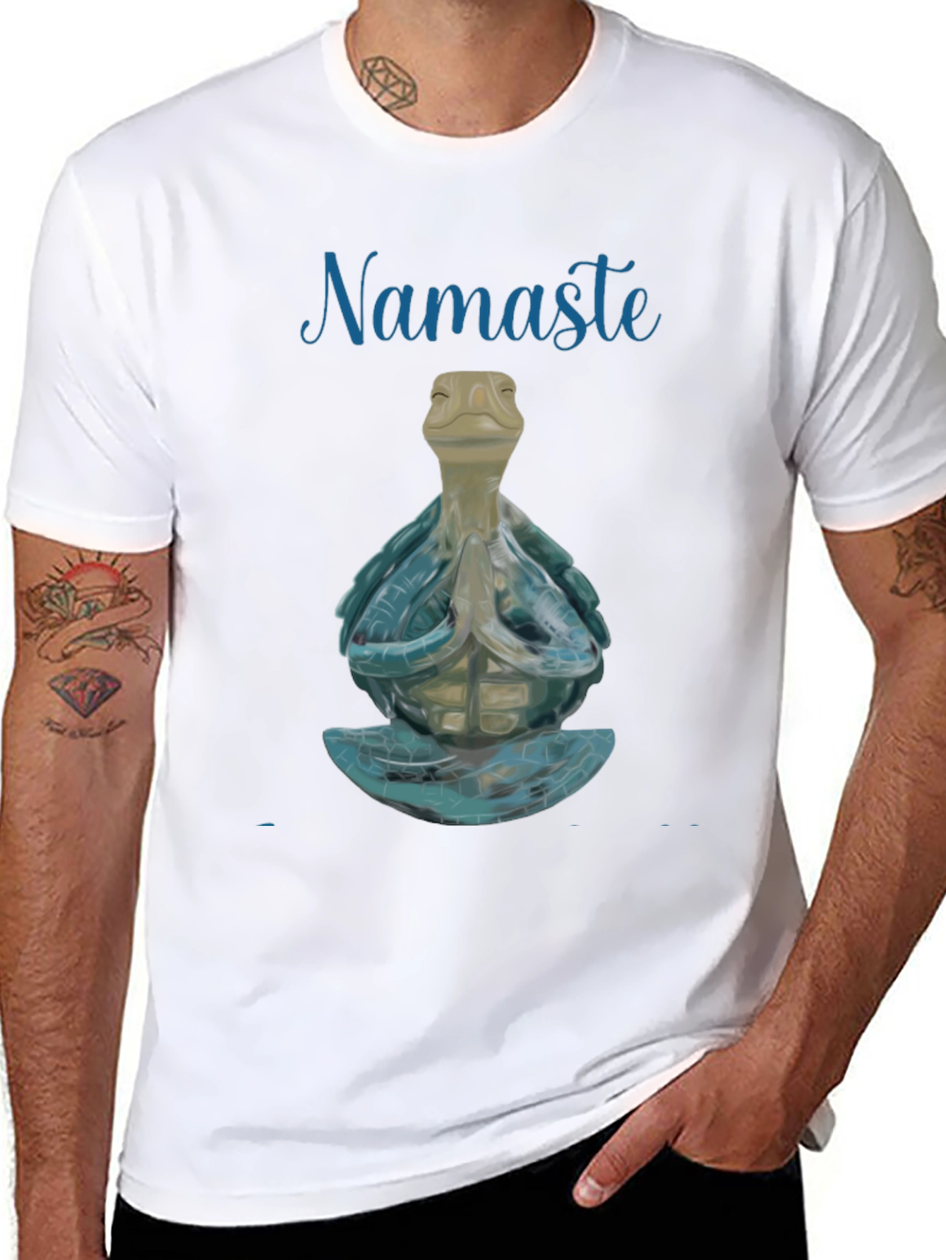 Namaste Turtle Graphic T-Shirt
