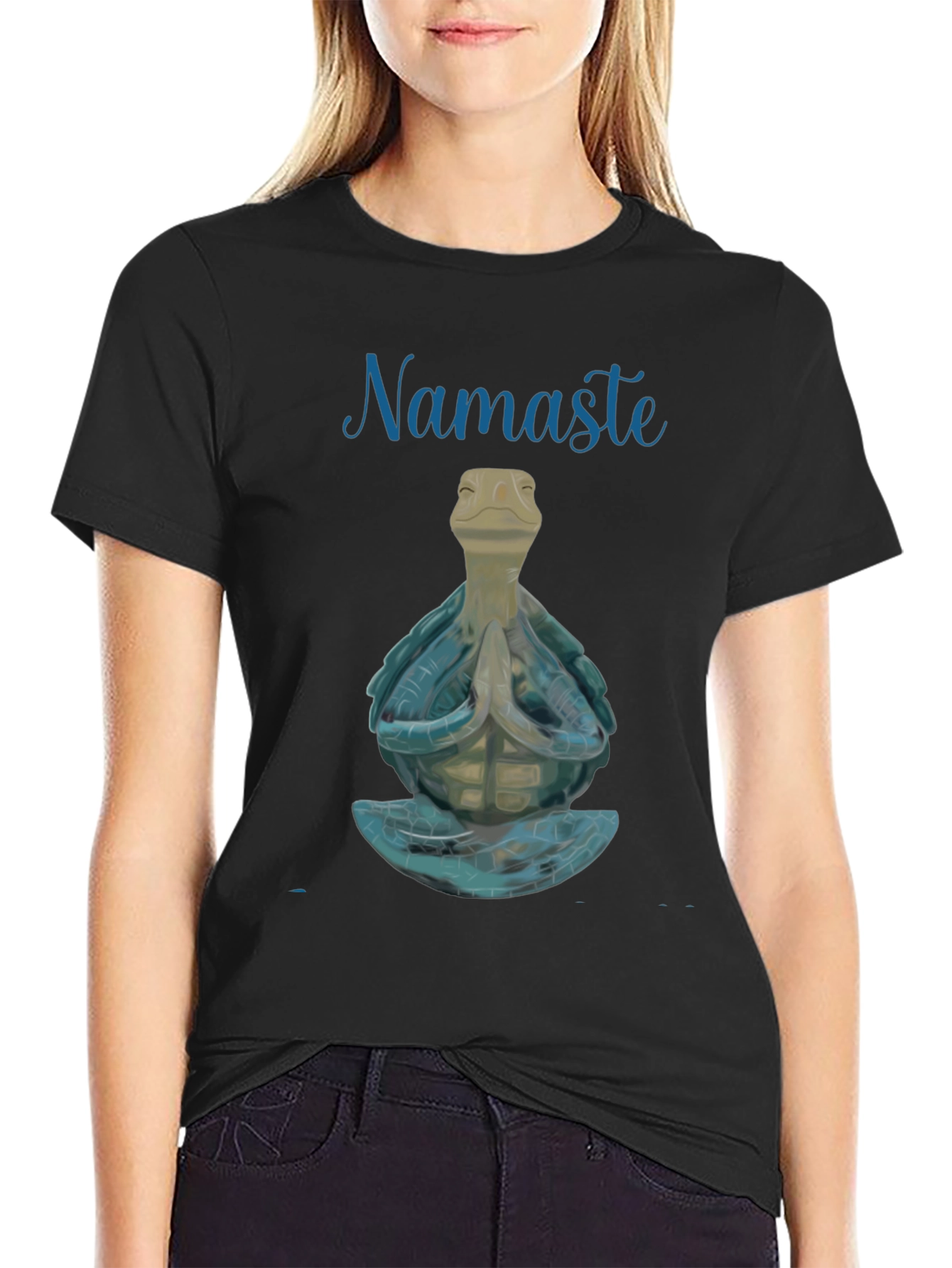 Namaste Turtle Graphic T-Shirt