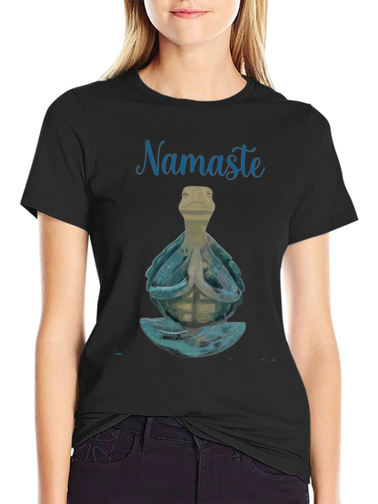 Namaste Turtle Graphic T-Shirt