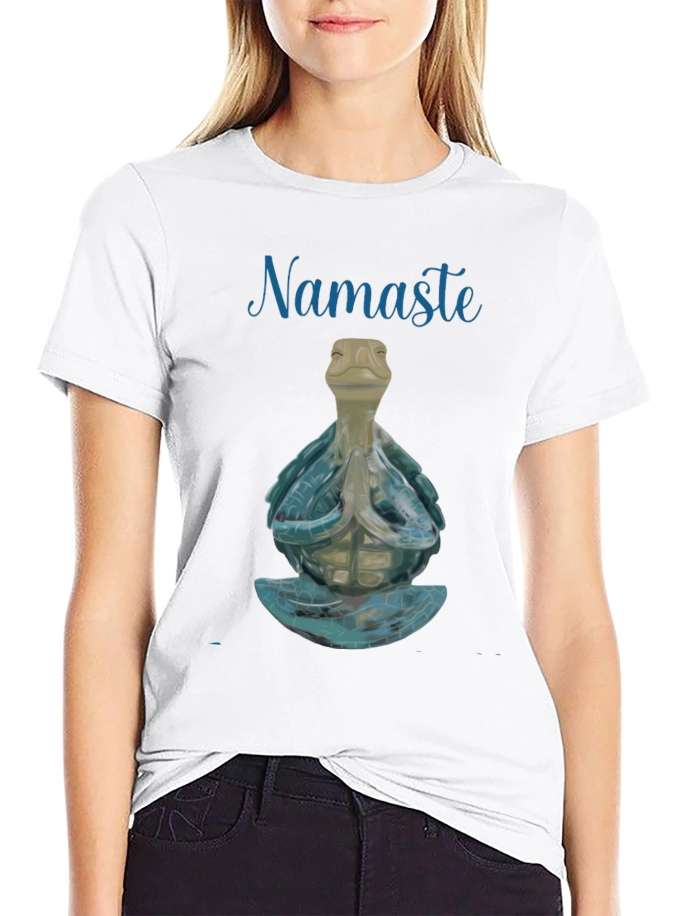 Namaste Turtle Graphic T-Shirt