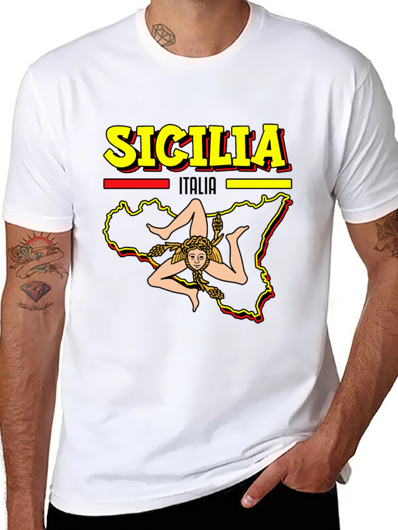 Sicilia Italia T-Shirt - Black