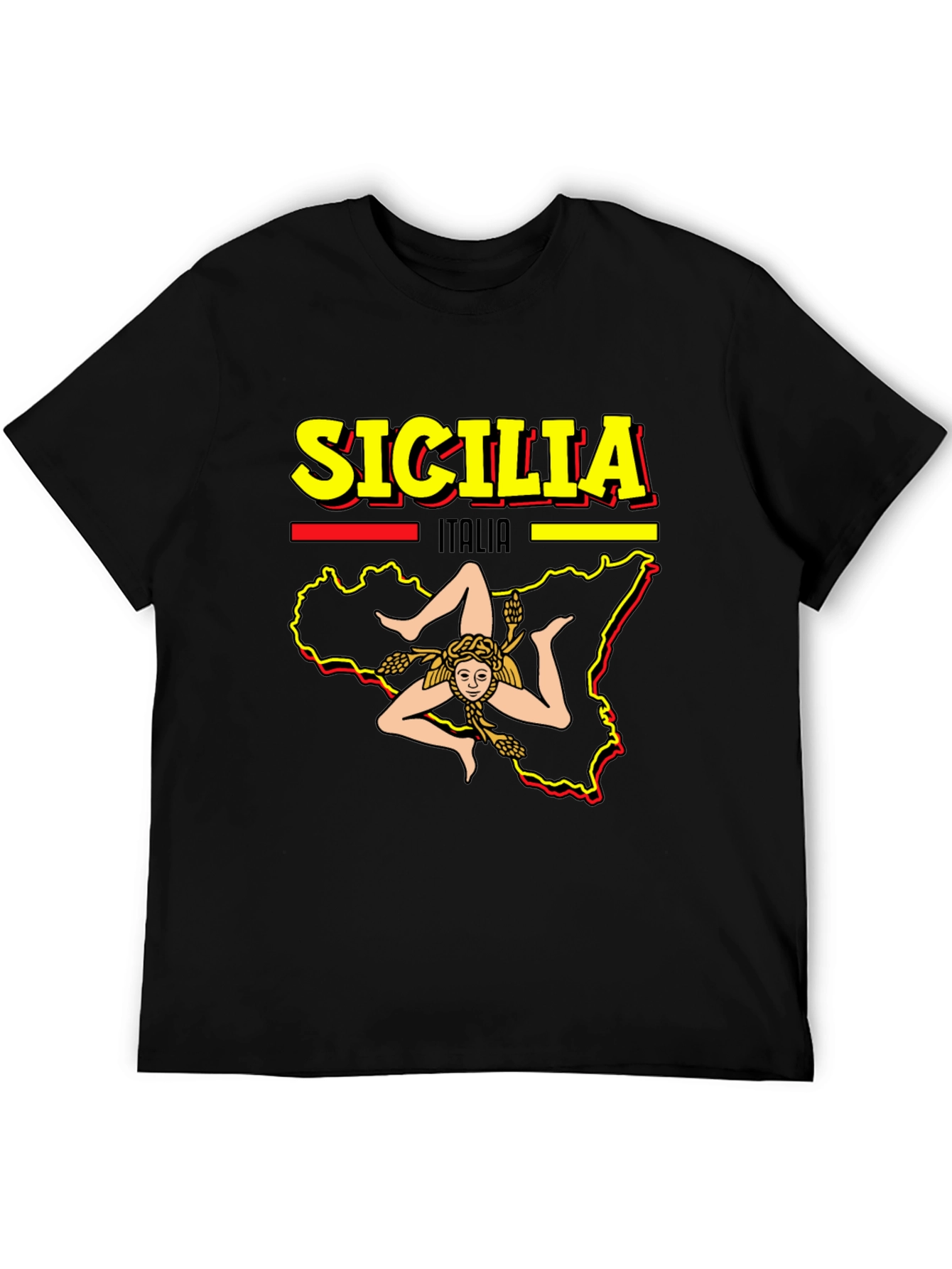 Sicilia Italia T-Shirt - Black