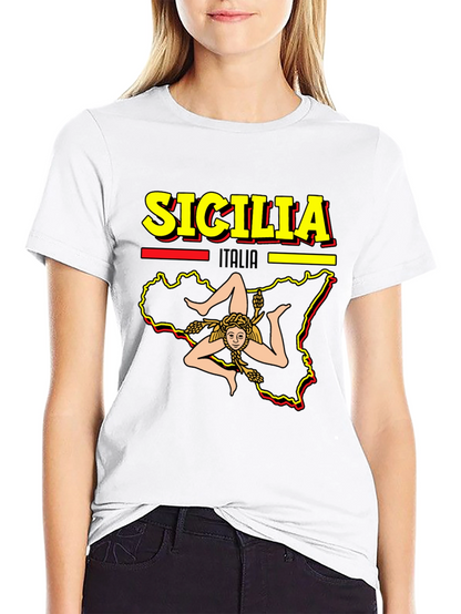 Sicilia Italia T-Shirt - Black
