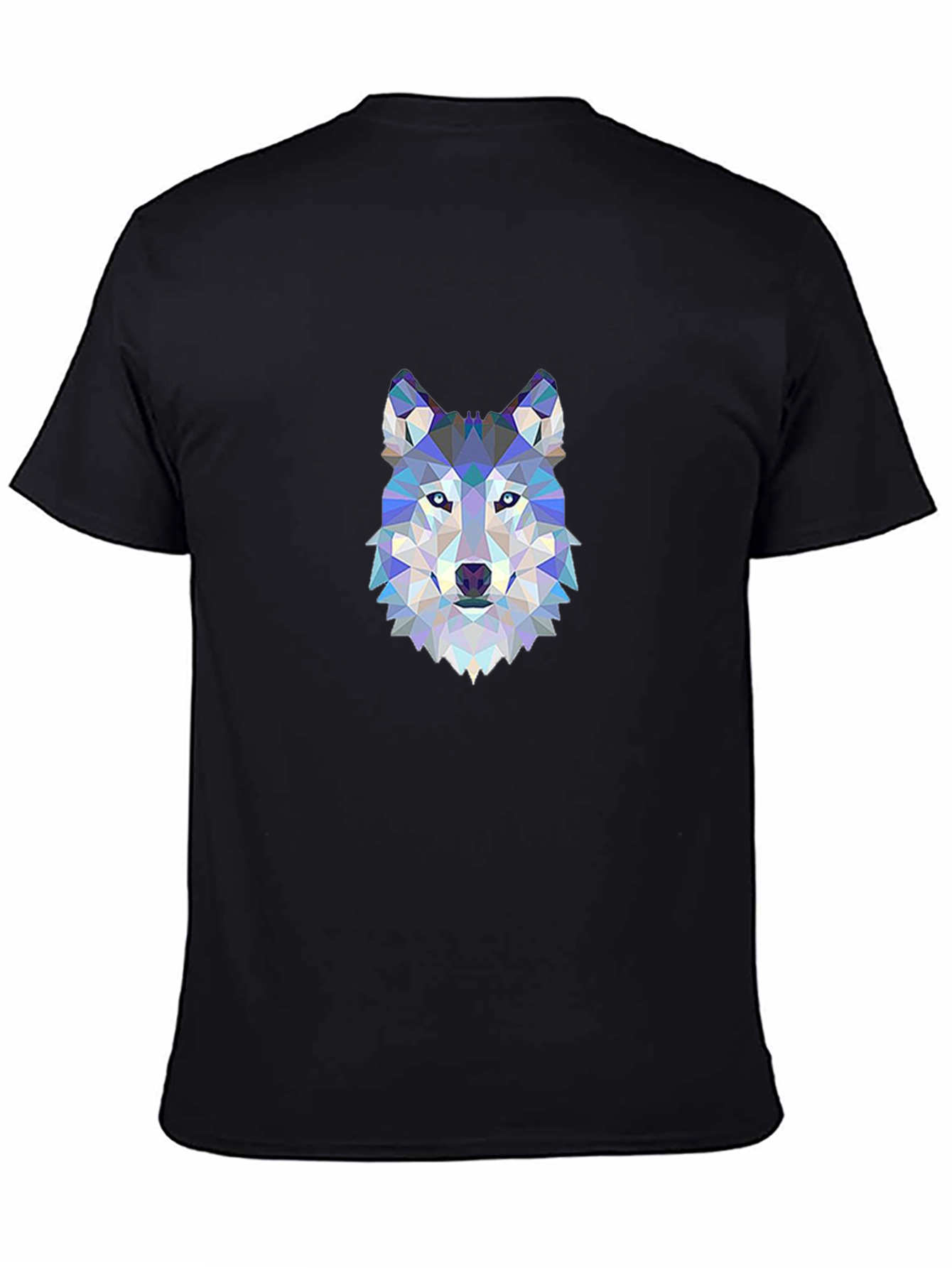 Geometric Wolf Graphic Tee - Modern Animal Design
