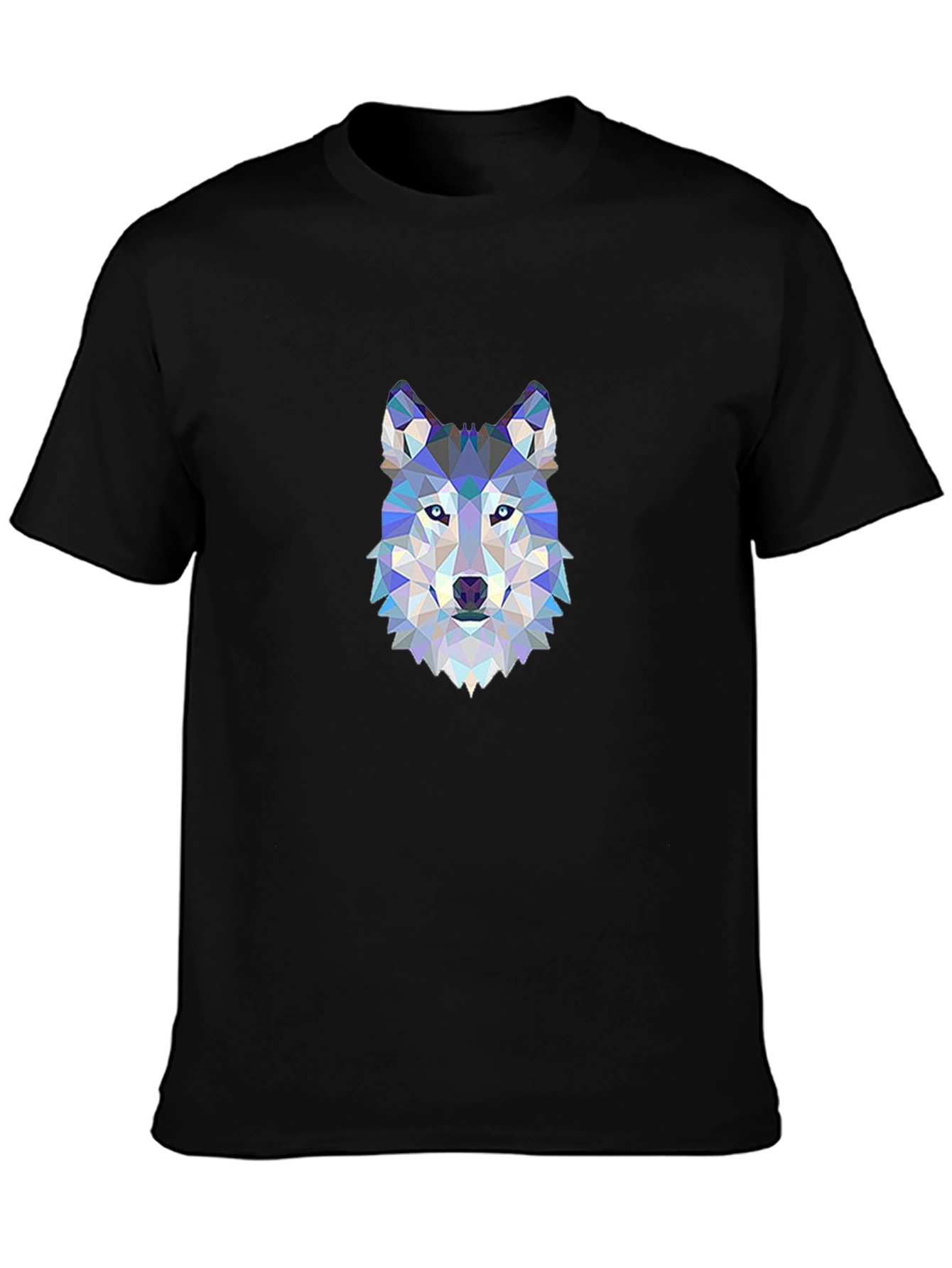 Geometric Wolf Graphic Tee - Modern Animal Design