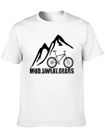 Mountain Biking T-Shirt - Mud Sweat Gears Black Tee