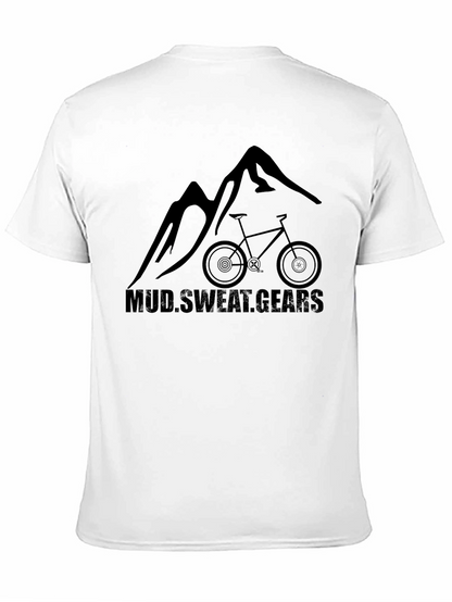 Mountain Biking T-Shirt - Mud Sweat Gears Black Tee