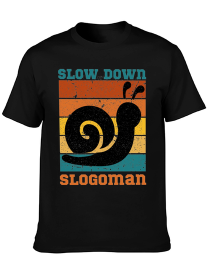 Retro Slow Down Slogoman Snail T-Shirt