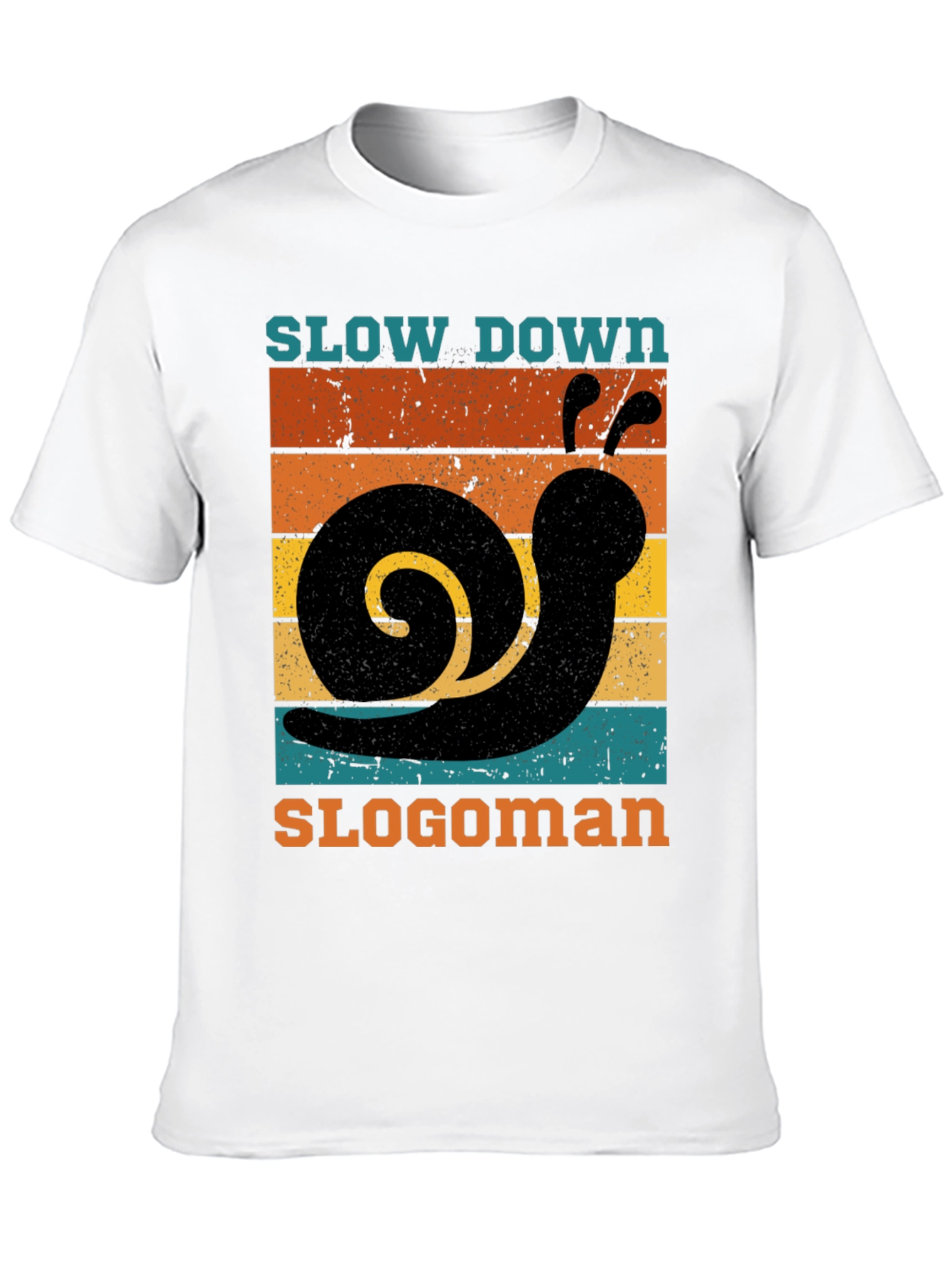 Retro Slow Down Slogoman Snail T-Shirt