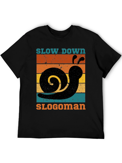 Retro Slow Down Slogoman Snail T-Shirt