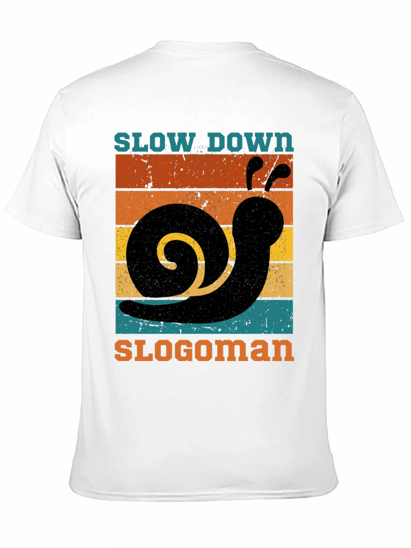 Retro Slow Down Slogoman Snail T-Shirt
