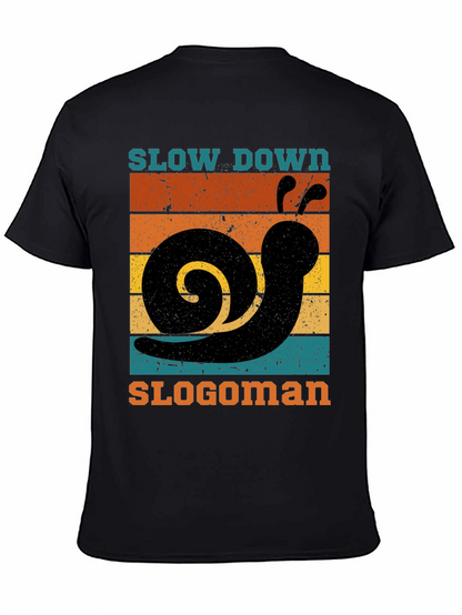 Retro Slow Down Slogoman Snail T-Shirt