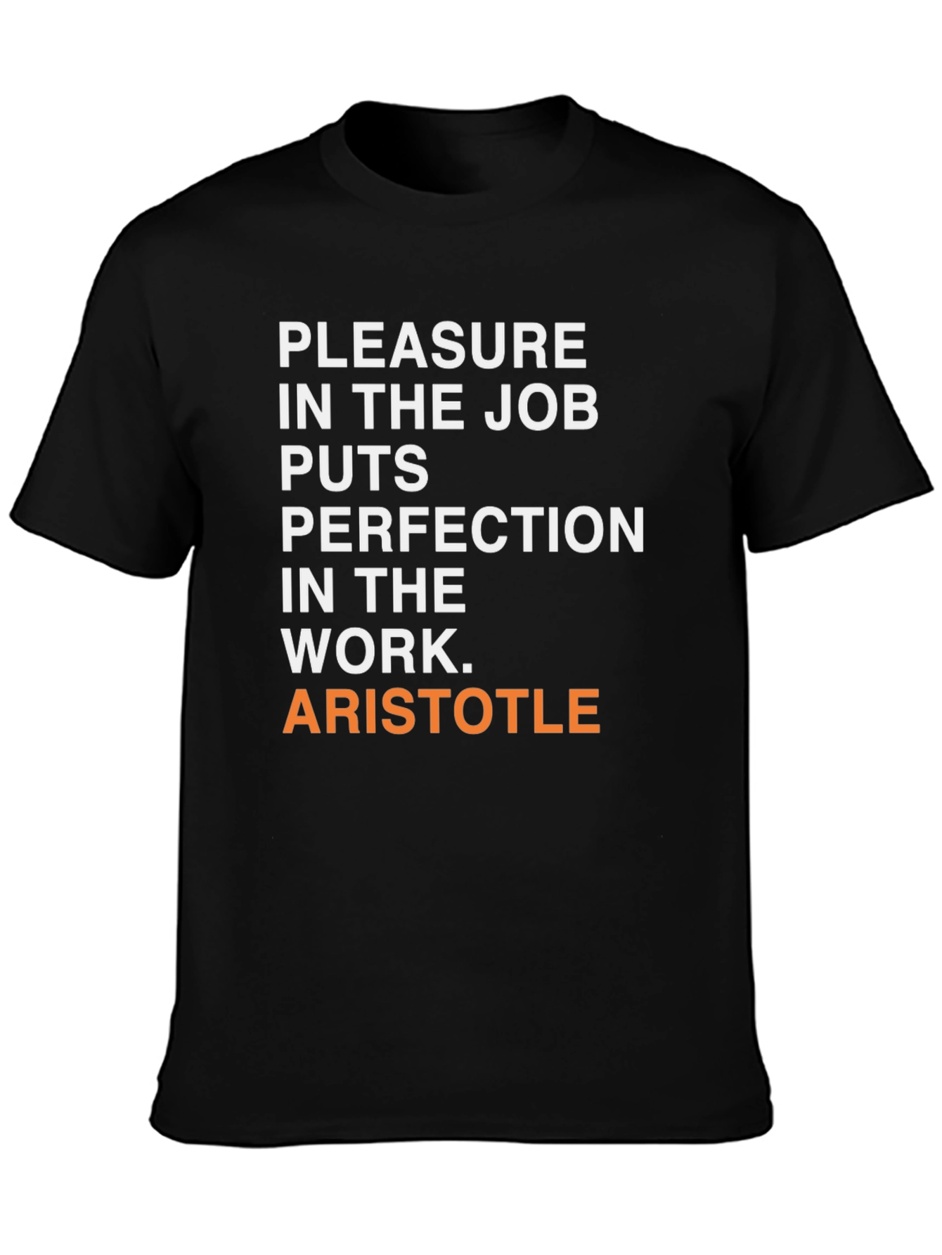 Aristotle Quote T-Shirt - Pleasure in the Job