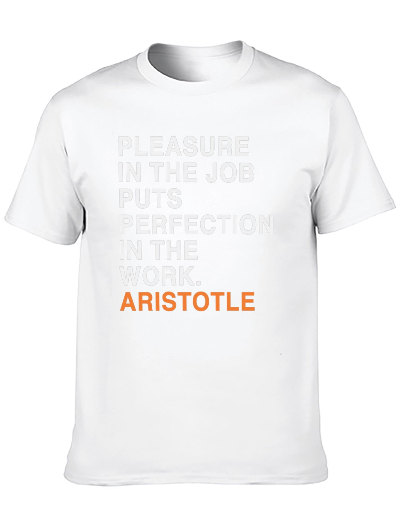 Aristotle Quote T-Shirt - Pleasure in the Job