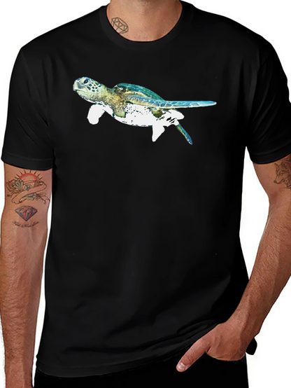 Sea Turtle Graphic Black T-Shirt