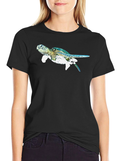 Sea Turtle Graphic Black T-Shirt
