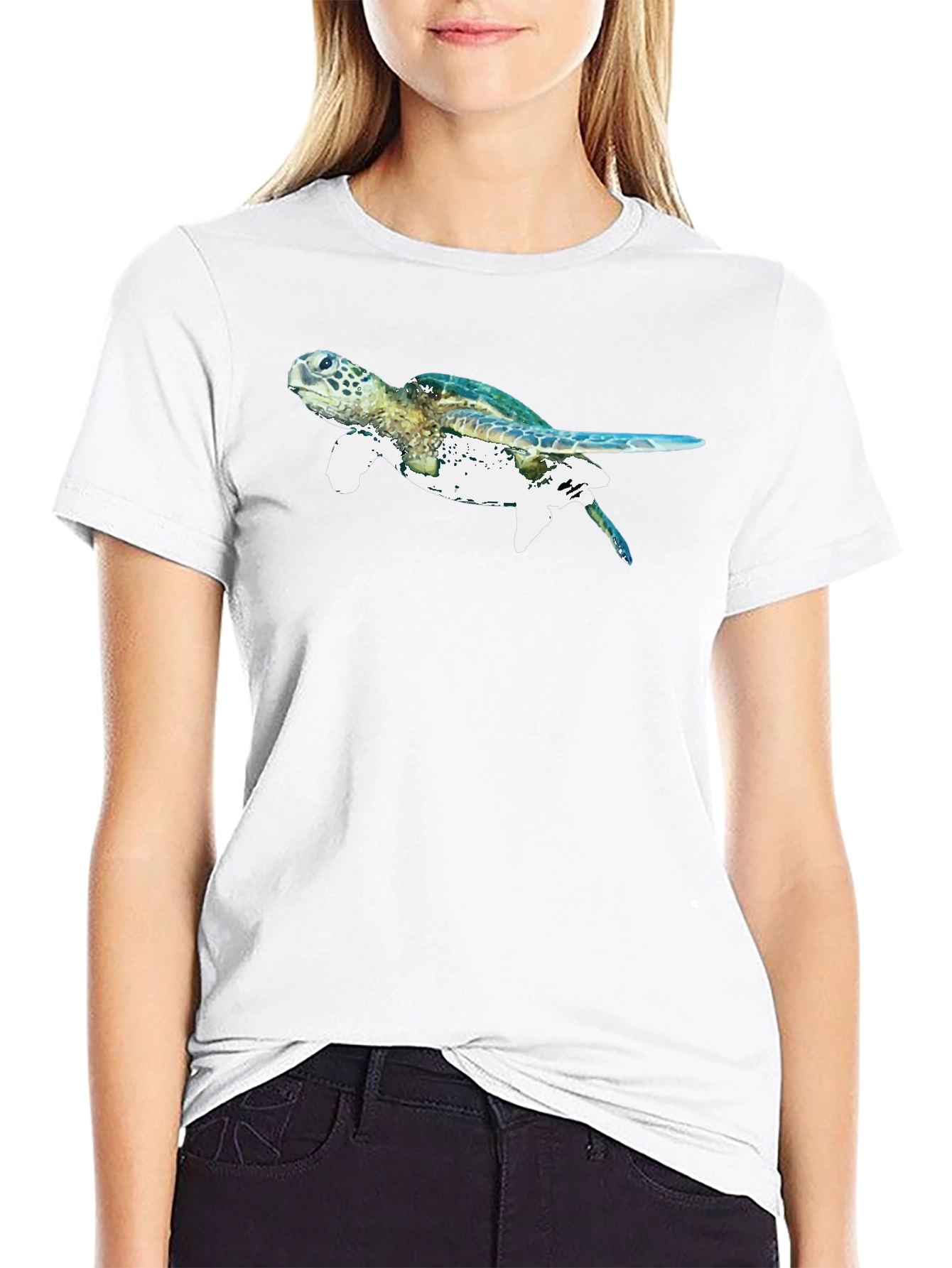 Sea Turtle Graphic Black T-Shirt