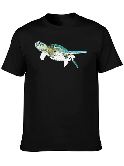 Sea Turtle Graphic Black T-Shirt