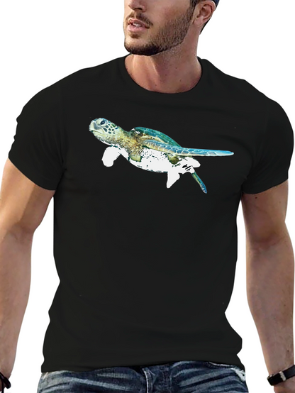 Sea Turtle Graphic Black T-Shirt