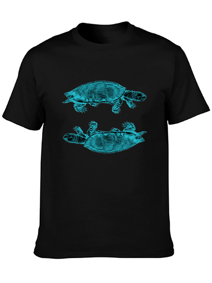 Turtle Graphic Print Crew Neck T-Shirt