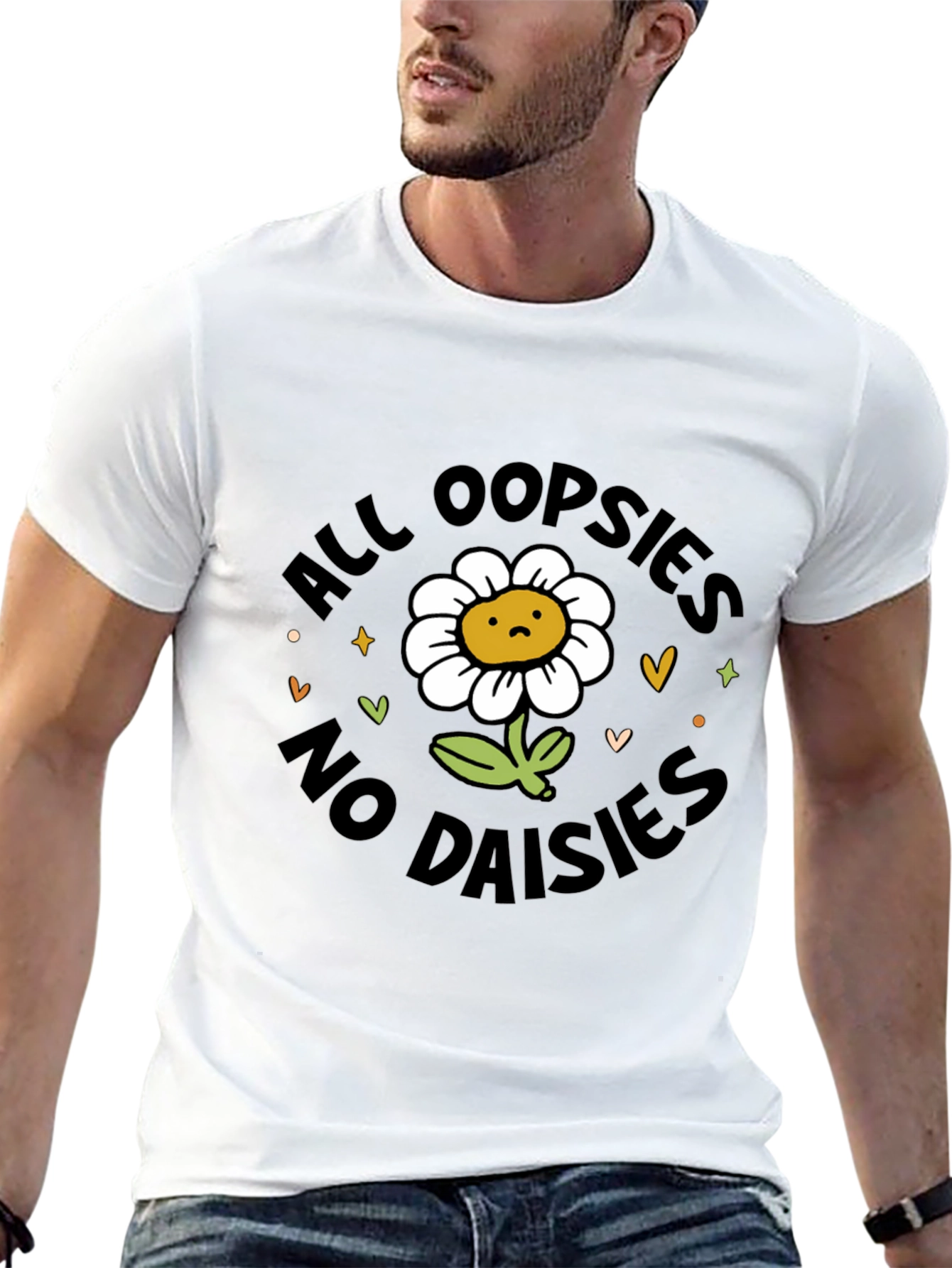All Oopsies No Daisies T-Shirt - Black Graphic Tee