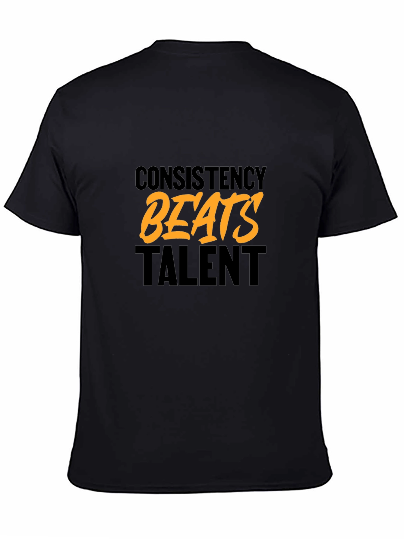 Consistency Beats Talent Black Graphic T-Shirt