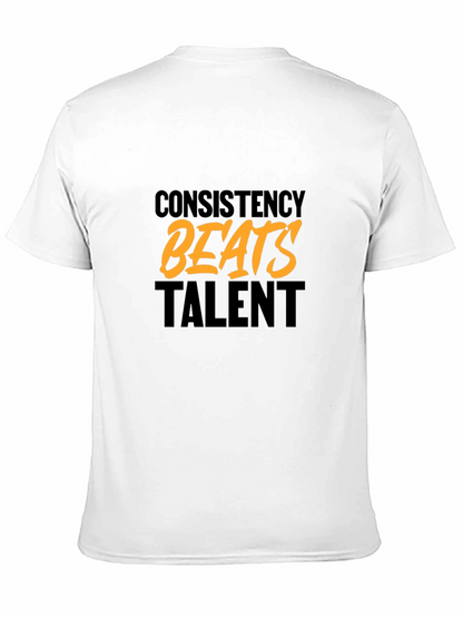 Consistency Beats Talent Black Graphic T-Shirt