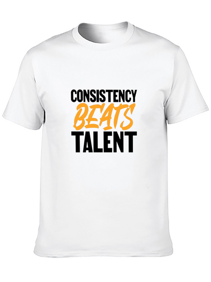 Consistency Beats Talent Black Graphic T-Shirt