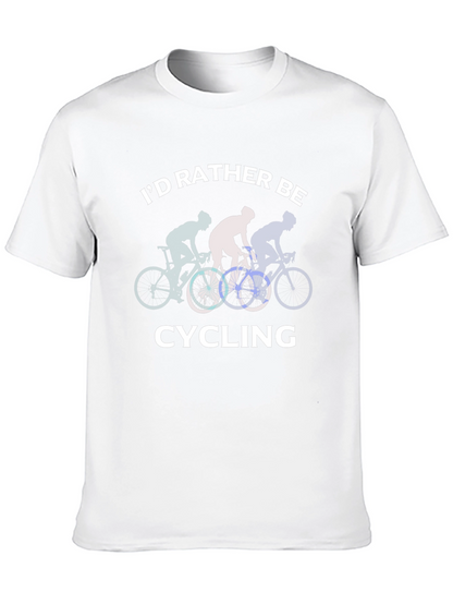 Id Rather Be Cycling Black T-Shirt