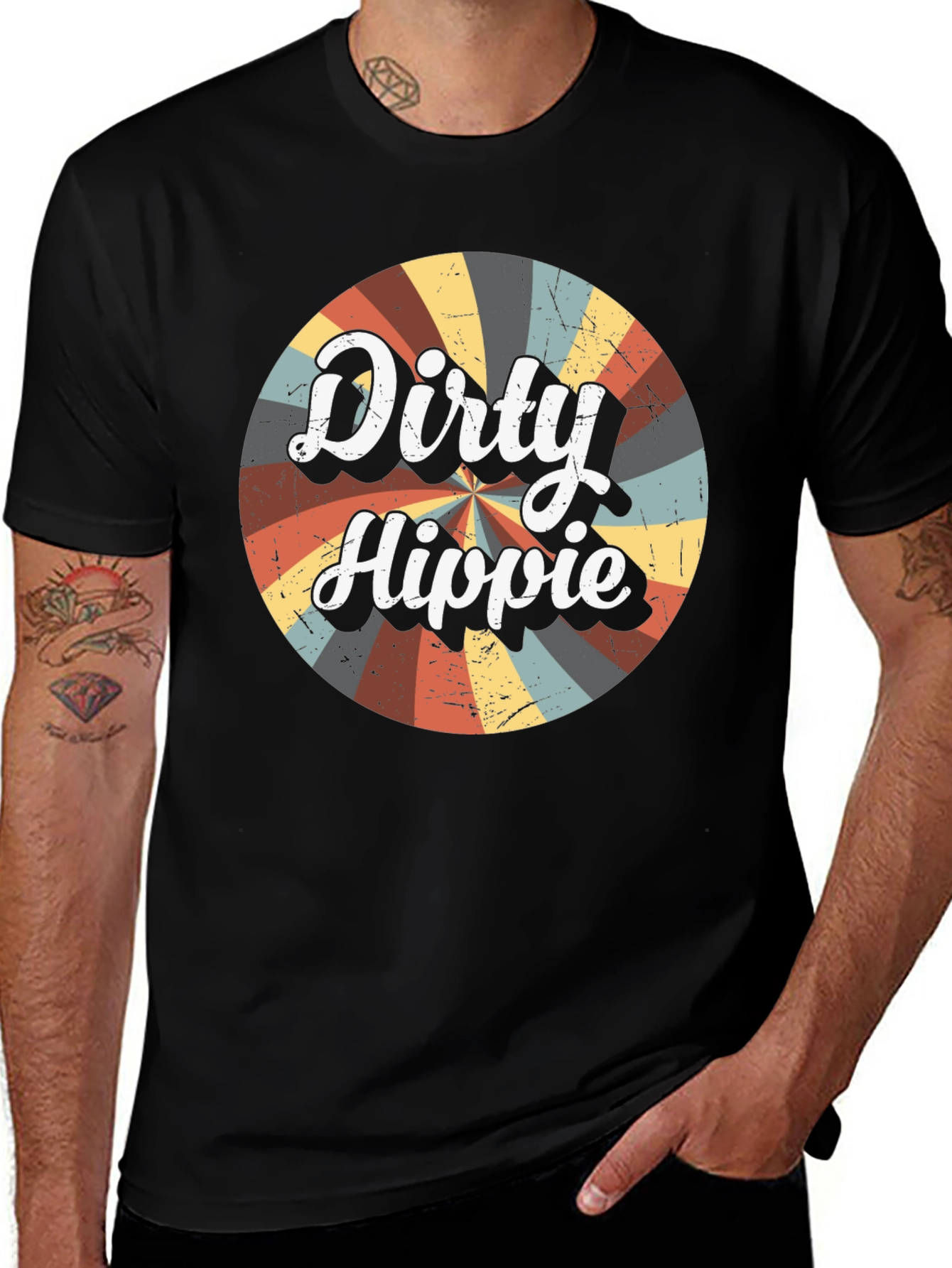 Dirty Hippie Retro Graphic T-Shirt