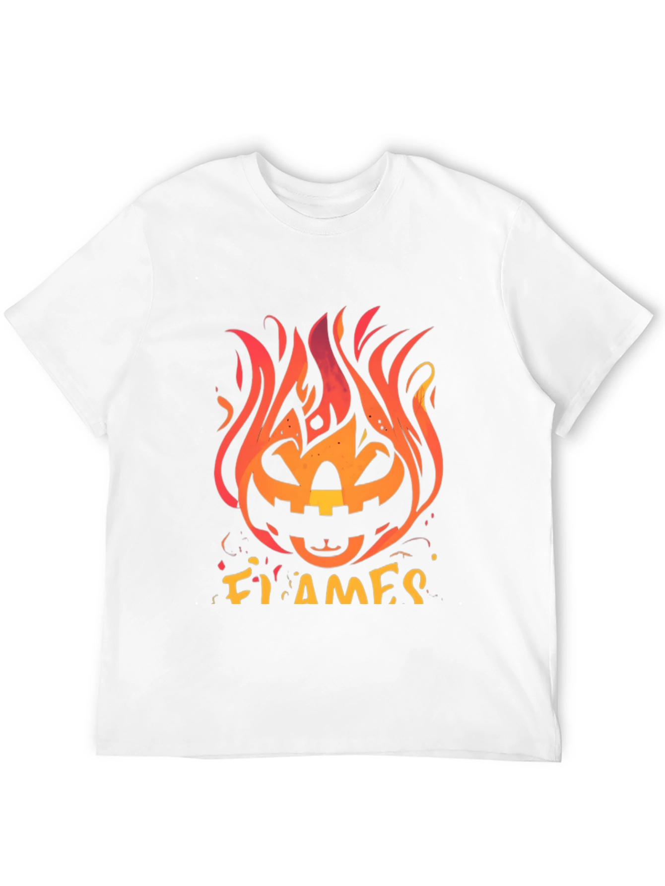 Fiery Pumpkin Halloween Graphic Tee