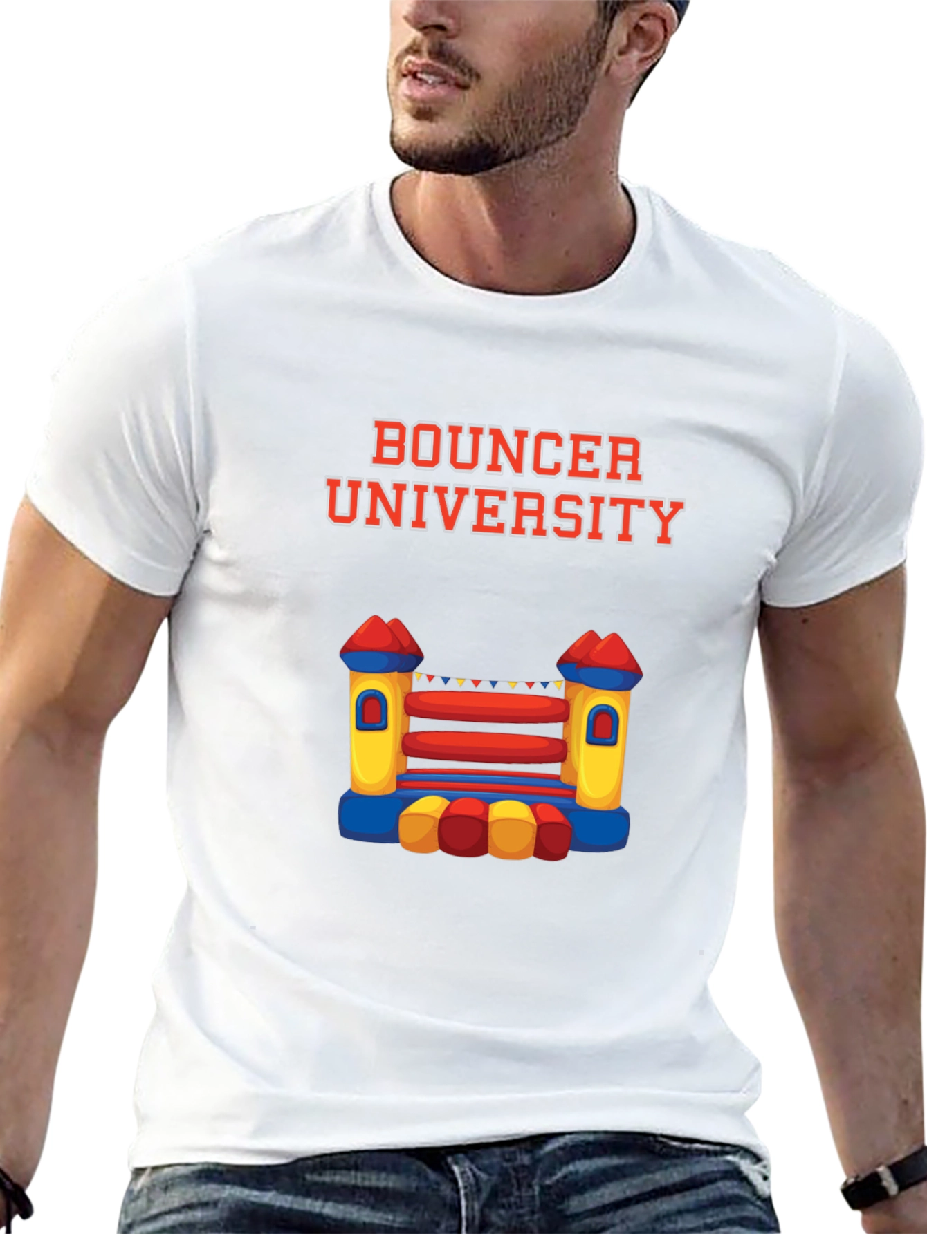 Bouncer University Black Graphic Tee
